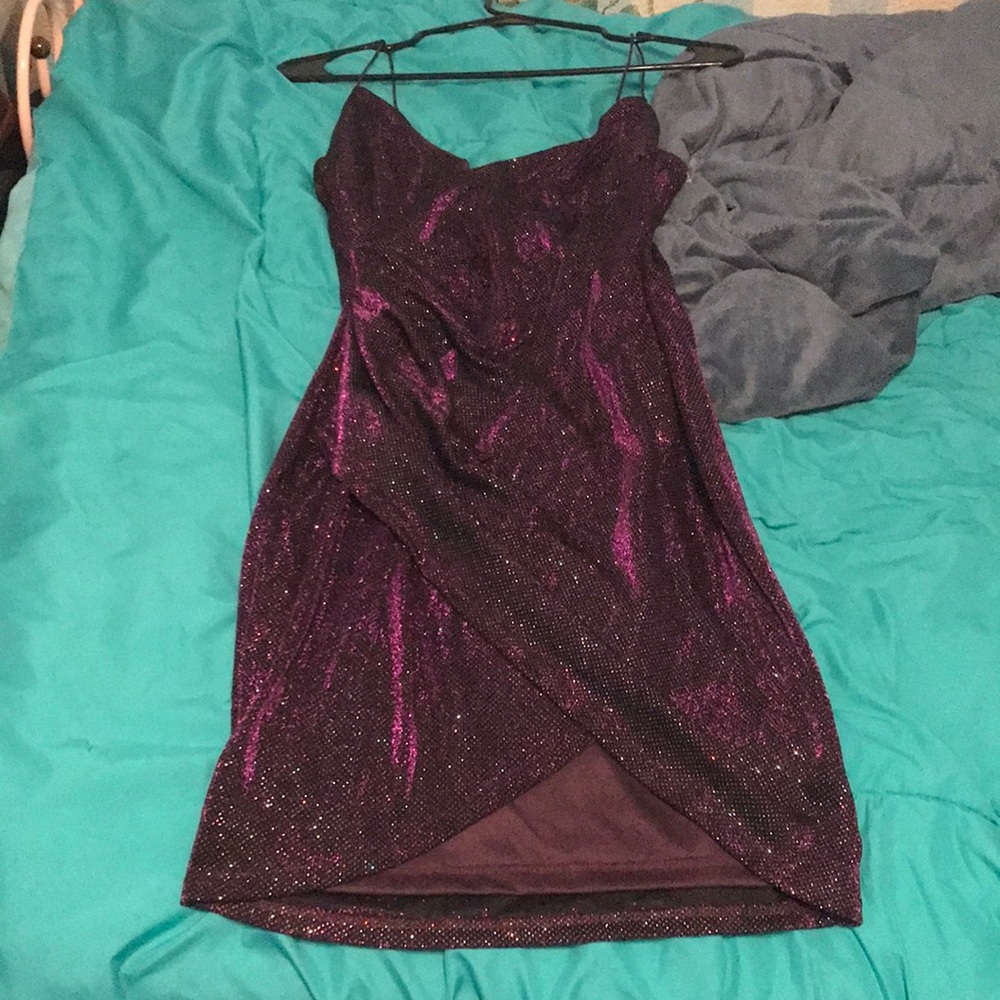 Rainbow glitter purple dress